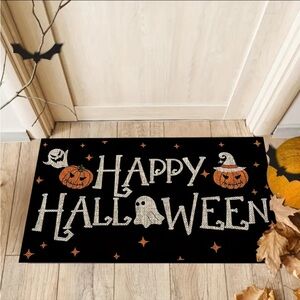 🎃 1 Happy Halloween Festive Mat - Low Pile Indoor/Outdoor Mat Pumpkin Decor